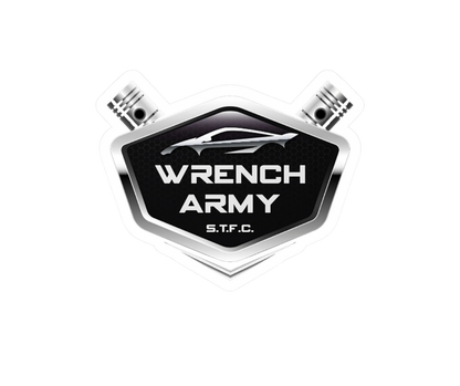 Wrench Army Signature Vinyl Decal - Sell Those Flipping Cars Kiss-Cut Shop Sticker