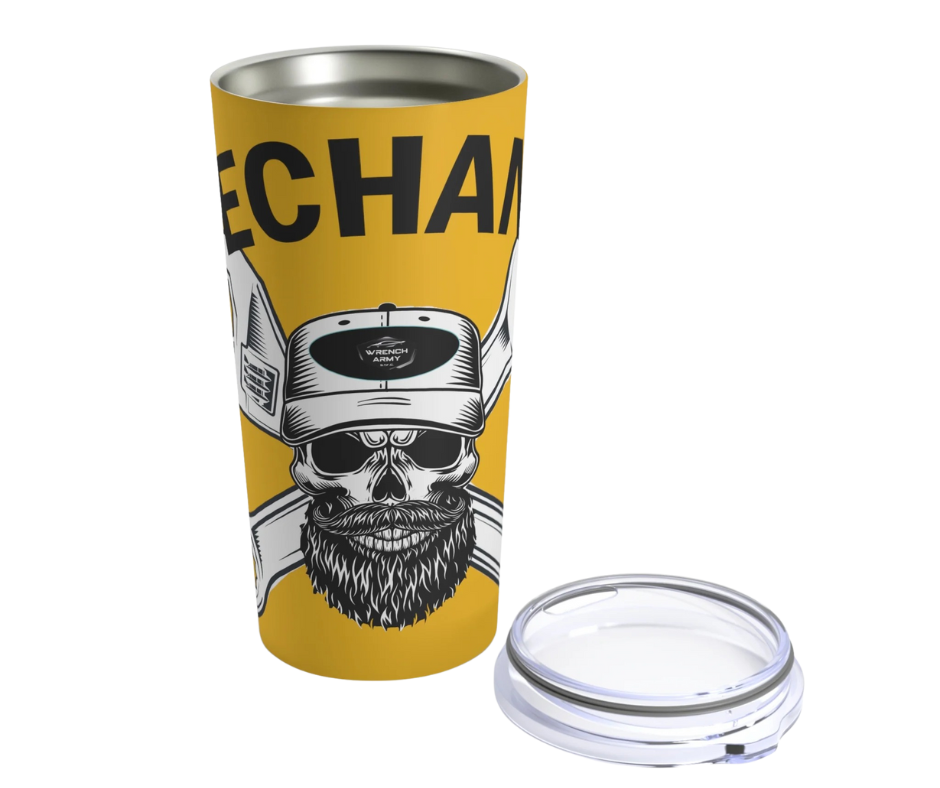Wrench Army "Fuel Your Hustle" Tumbler - Sell Those Flipping Cars 20oz Insulated Shop Mug