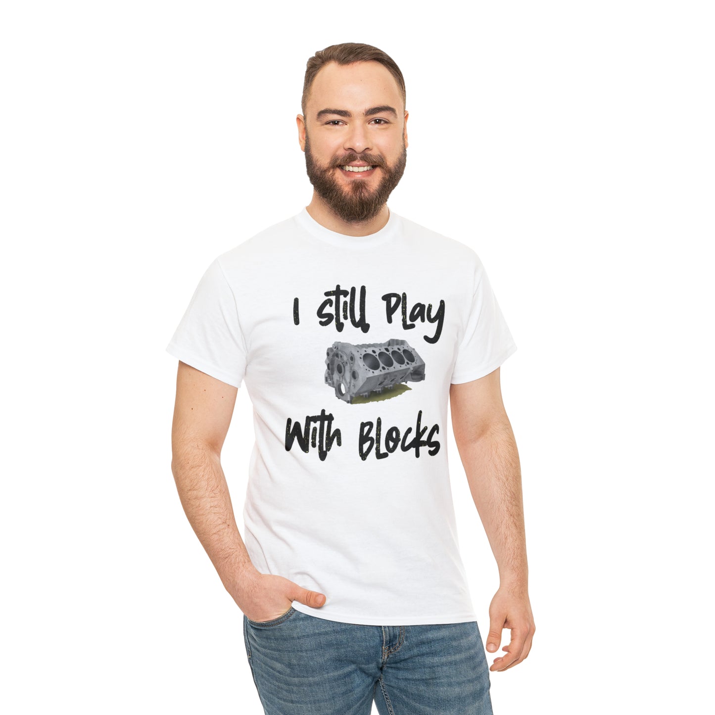 Wrench Army "Play With Blocks" Tee - Sell Those Flipping Cars Signature Engine Design