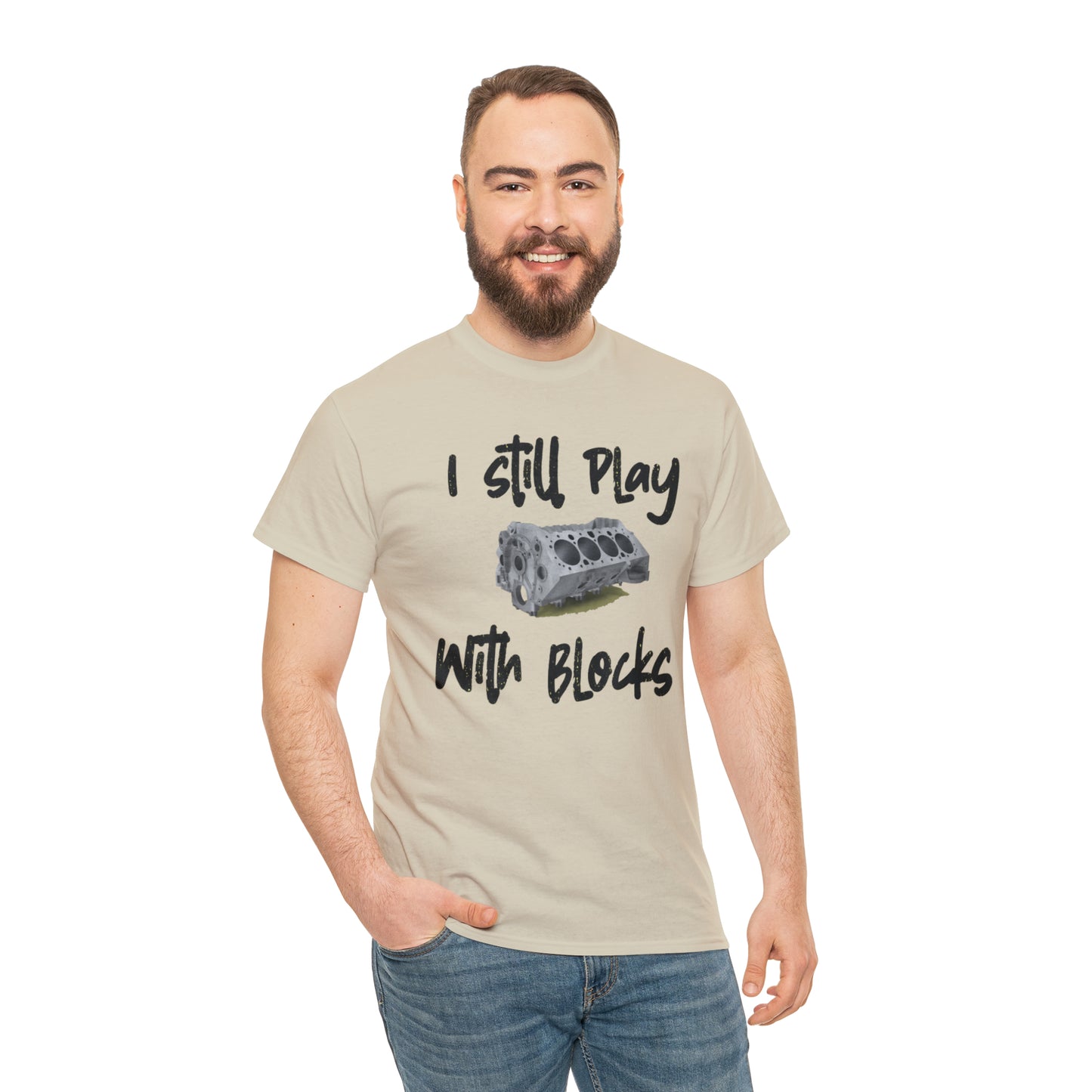 Wrench Army "Play With Blocks" Tee - Sell Those Flipping Cars Signature Engine Design