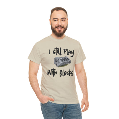 Wrench Army "Play With Blocks" Tee - Sell Those Flipping Cars Signature Engine Design