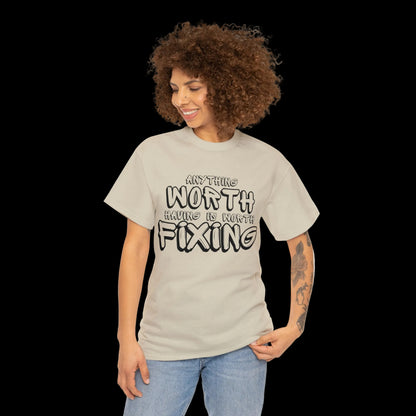 Wrench Army "Anything Worth Fixing" Tee - Sell Those Flipping Cars Signature Shirt
