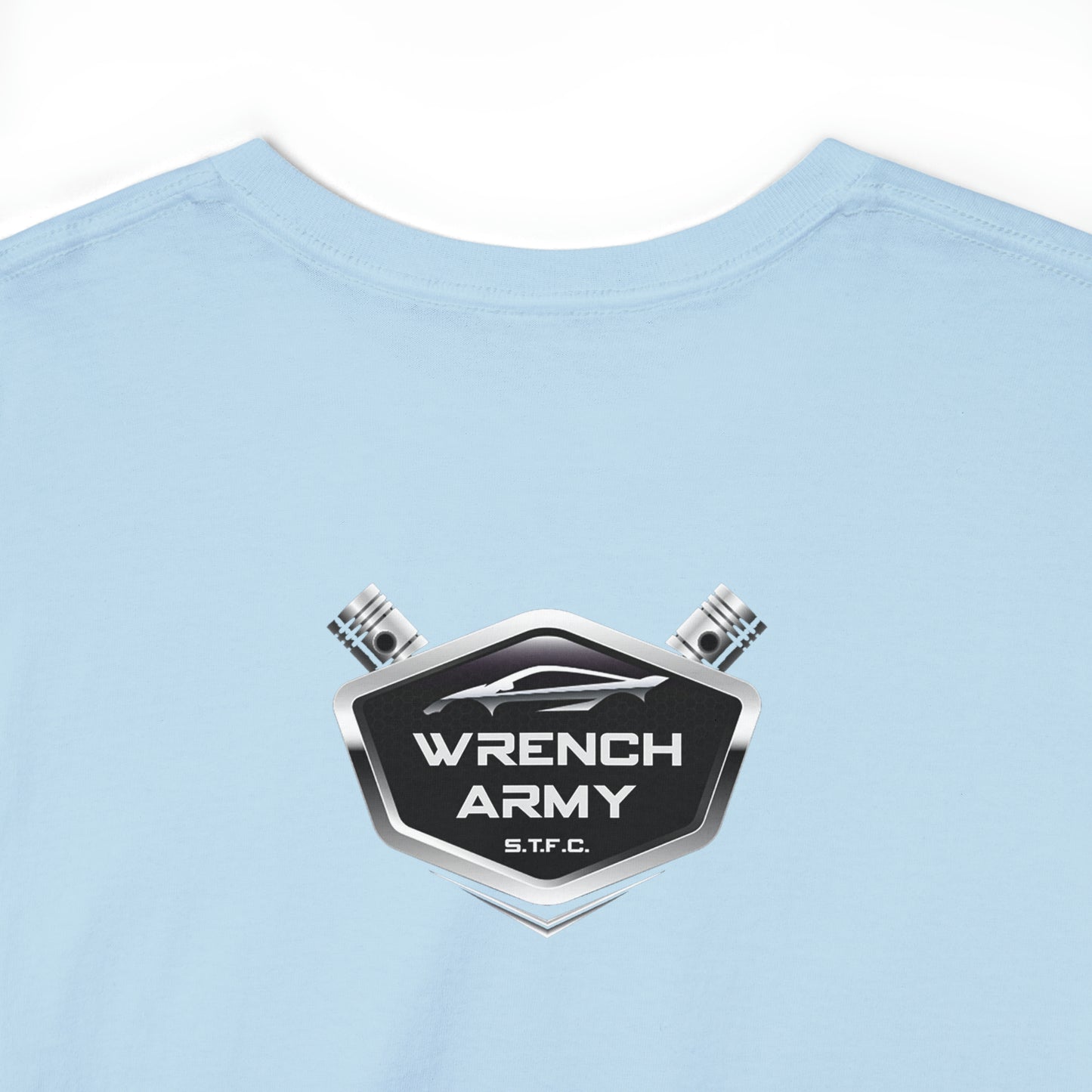 Wrench Army "Play With Blocks" Tee - Sell Those Flipping Cars Signature Engine Design