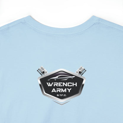 Wrench Army "Play With Blocks" Tee - Sell Those Flipping Cars Signature Engine Design