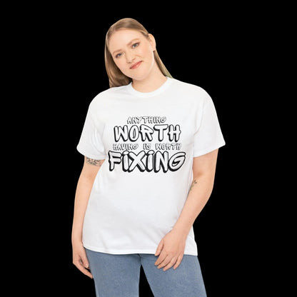 Wrench Army "Anything Worth Fixing" Tee - Sell Those Flipping Cars Signature Shirt