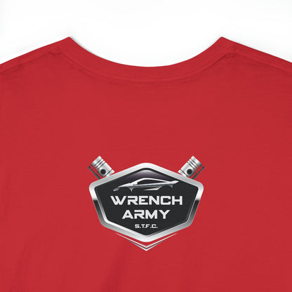Wrench Army "Play With Blocks" Tee - Sell Those Flipping Cars Signature Engine Design