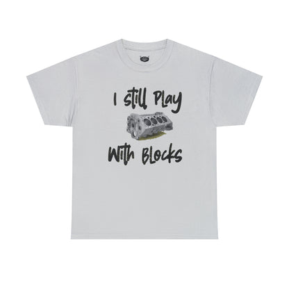 Wrench Army "Play With Blocks" Tee - Sell Those Flipping Cars Signature Engine Design