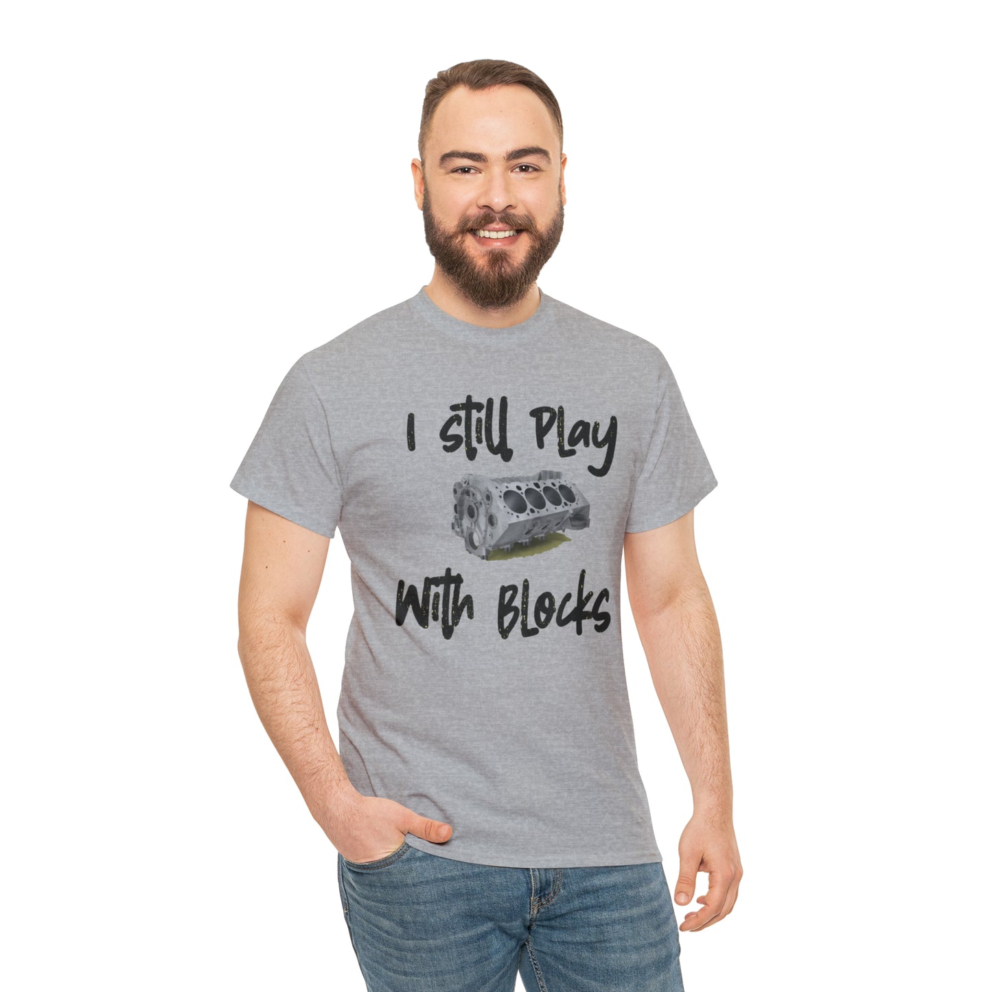 Wrench Army "Play With Blocks" Tee - Sell Those Flipping Cars Signature Engine Design
