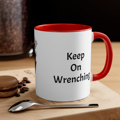 Wrench Army "Shop Fuel" Mug - Sell Those Flipping Cars Two-Tone Professional Ceramic Cup