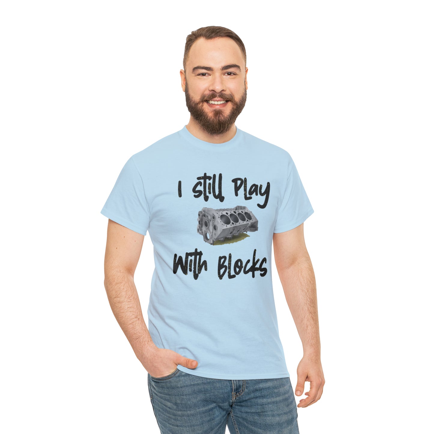 Wrench Army "Play With Blocks" Tee - Sell Those Flipping Cars Signature Engine Design