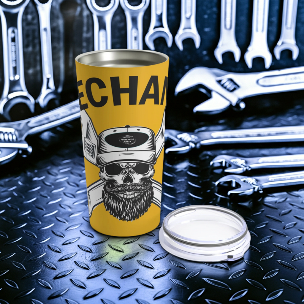 Wrench Army "Fuel Your Hustle" Tumbler - Sell Those Flipping Cars 20oz Insulated Shop Mug